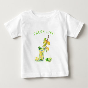 Fresh Lemon Juice Drink Cool Lemonade Summer Party Baby T-Shirt