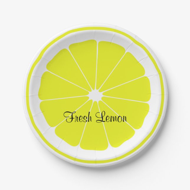 Fresh Lemon Paper Plates (Front)