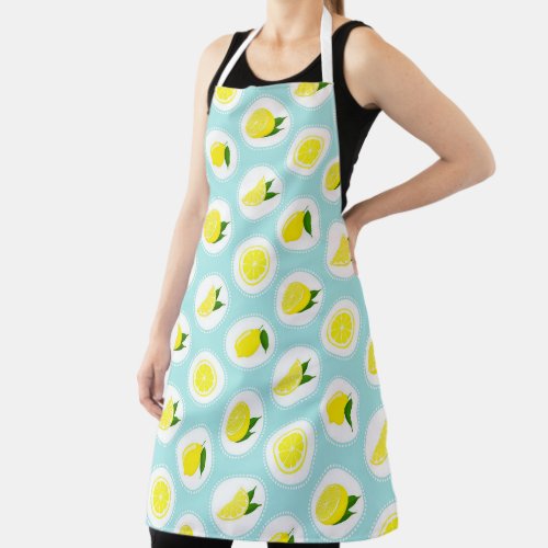 Fresh Lemon Pattern Apron