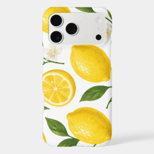 Fresh Lemon Pattern with Leaves & Blossoms  iPhone 17 Pro Max Case