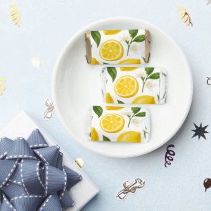 Fresh Lemon Pattern with Leaves & Blossoms Hershey's Miniatures