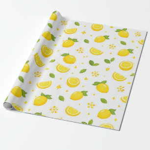 Fresh Lemon Pattern Wrapping Paper