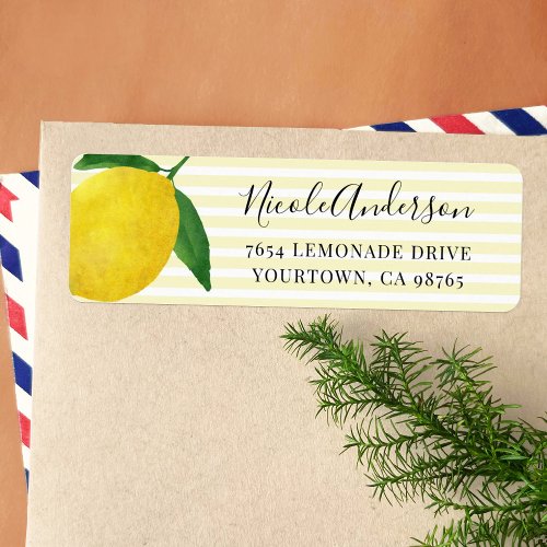 Fresh Lemon return address Label