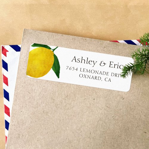 Fresh Lemon return address labes 02 Label