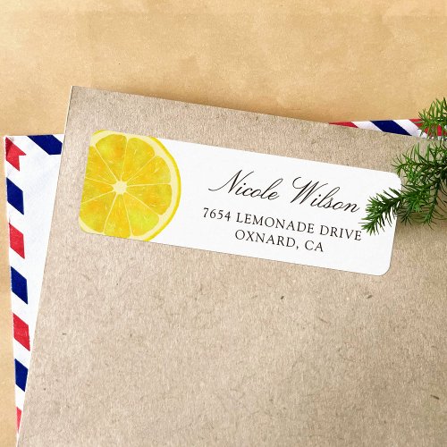 Fresh Lemon return address labes 04 Label