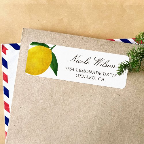 Fresh Lemon return address labes 05 Label