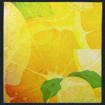 Fresh Lemon Slices Napkin<br><div class="desc">A graphic illustration fresh lemon slices by artist/designer Charmaine Paulson on a napkin. ©2012charmainepaulson</div>