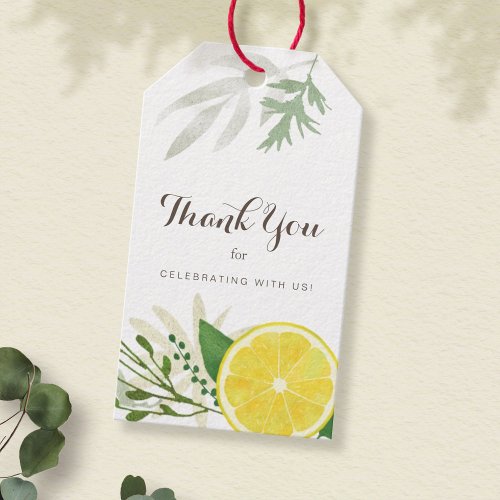 Fresh Lemon Thank You Gift Tags