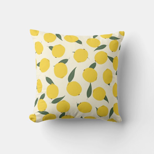 Fresh Lemon Throw Pillow (Front)