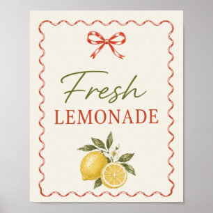 Fresh Lemonade Italian Market Baby Shower Sign