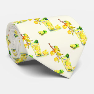 Fresh Lemons Cool Drink Summer Party Neck Tie