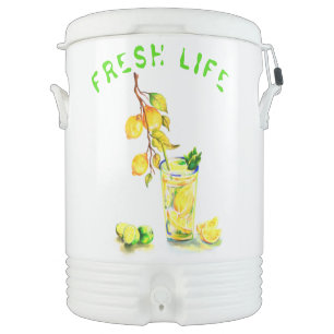 Fresh Lemons Drink Beverage Cooler - Custom Text