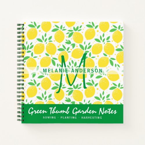 Fresh Lemons Gardeners Journal Gardenning