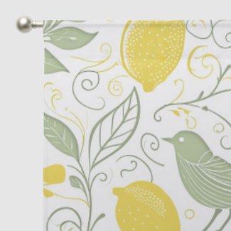 Fresh Lemons, Leaves and Birds ID1052