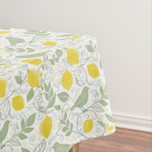 Fresh Lemons Leaves and Birds ID1052 Tablecloth