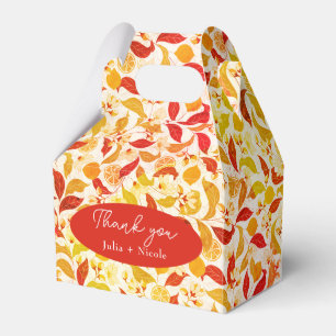 Fresh Lemony Love Citrus Foliage Wedding Favor Boxes