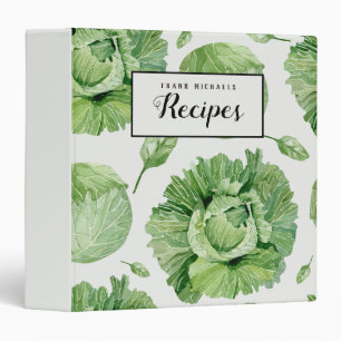 Fresh Lettuce Recipe Binder - White