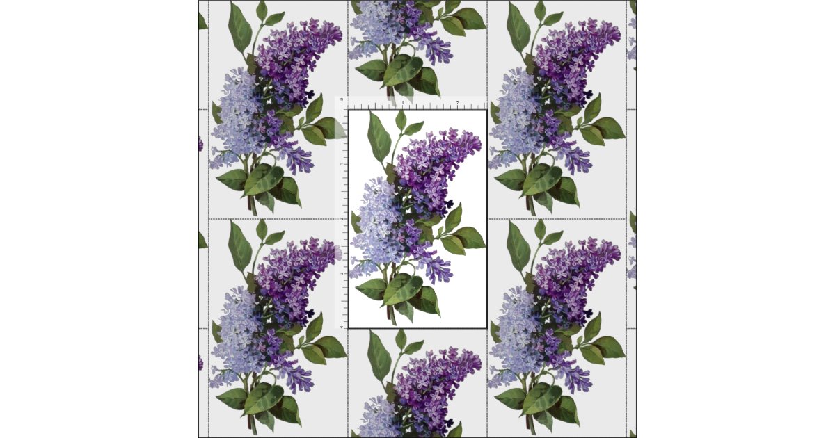Fresh Lilacs French Country  Home  Decor Fabric Zazzle com
