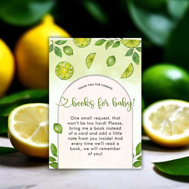 Fresh Lime Citrus Gender Neutral Books for Baby Enclosure Card (Fresh Lime Citrus Gender Neutral Books for Baby Enclosure Card)