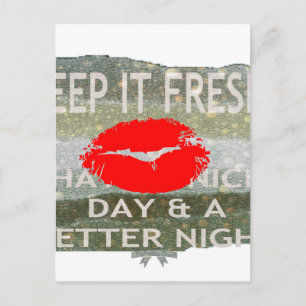 Fresh Lips, Uplifting Vibes: 'Keep It Fresh & Nice Announcement Postcard