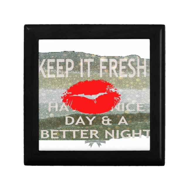 Fresh Lips, Uplifting Vibes: 'Keep It Fresh & Nice Jewelry Box (Front)