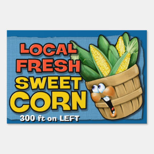 Fresh Local Corn Farmer's Market Road Sign Custom!
