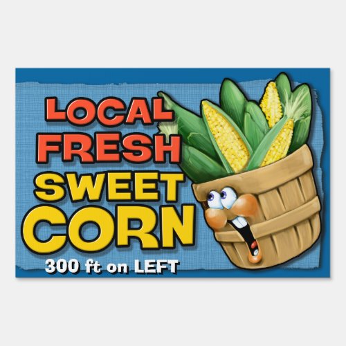 Fresh Local Corn Farmers Market Road Sign Custom