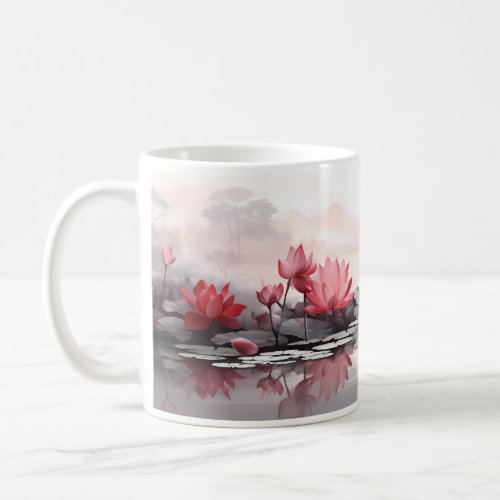 Fresh Lotus On The Surface Of The Water Coffee Mug