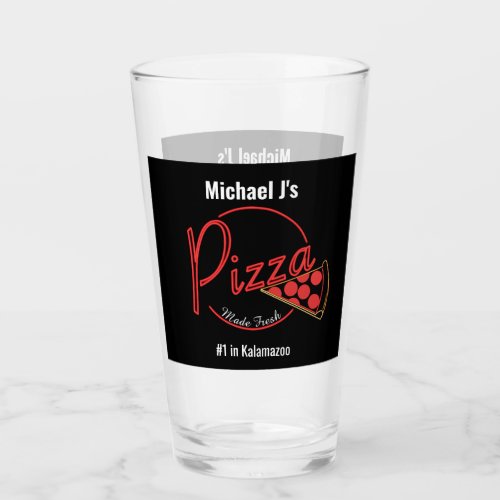Fresh Made Pizza Pizzeria Beer Glass
