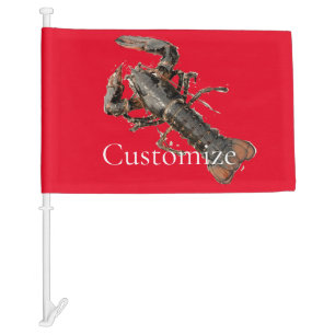 Fresh Maine Lobster Thunder_Cove Car Flag