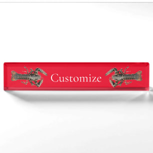 Fresh Maine Lobster Thunder_Cove Desk Name Plate