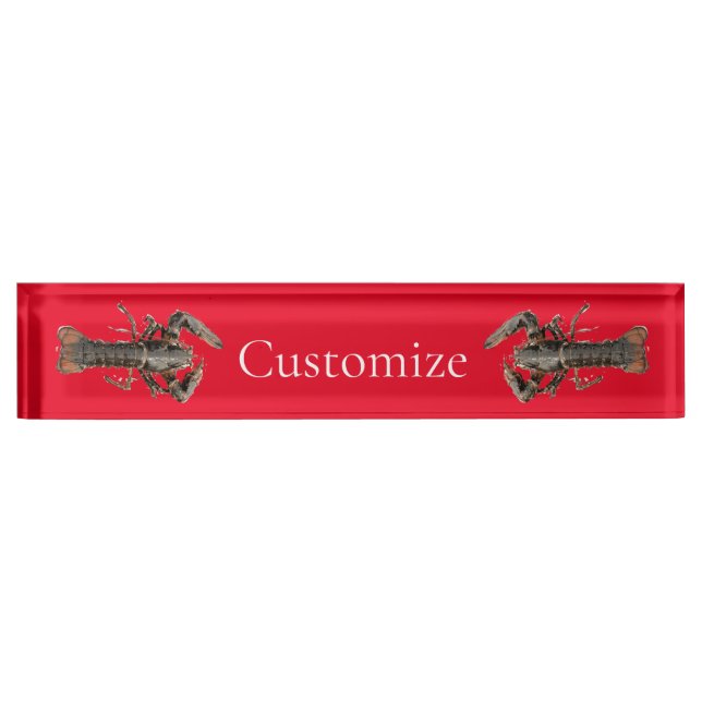 Fresh Maine Lobster Thunder_Cove Desk Name Plate (Front)