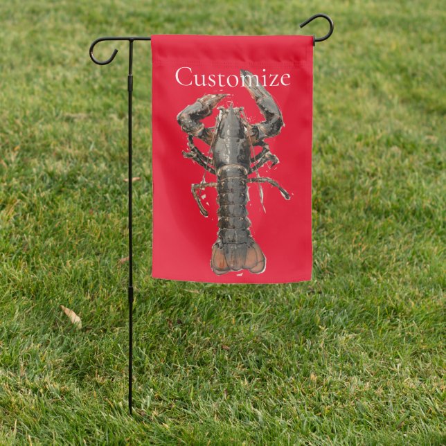 Fresh Maine Lobster Thunder_Cove Garden Flag (In SItu)