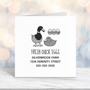 Fresh Mallard Duck Eggs Farm Address Self-inking Stamp