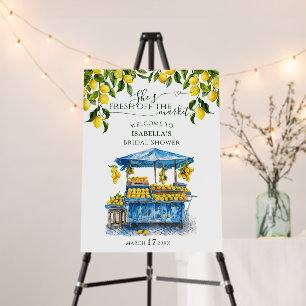 Fresh Market Citrus Lemon Welcome Bridal Shower Foam Board