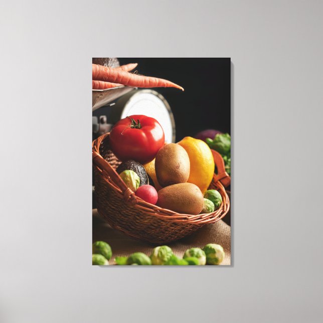 Fresh market food image on canvas print (Front)