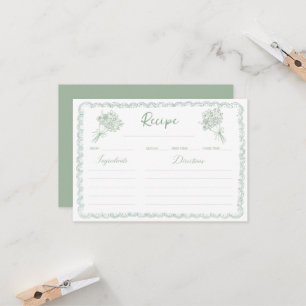 Fresh Market Whimsical Bridal Shower Recipe Card