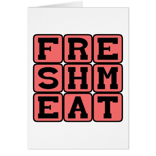 Fresh Meat, Raw Beef Cards (Front)