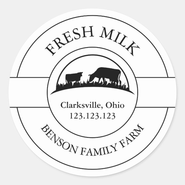 Fresh Milk Label (Front)