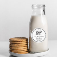 Fresh Milk Label Dairy Farm 