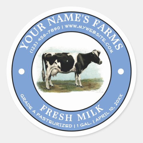 Fresh Milk Label Template