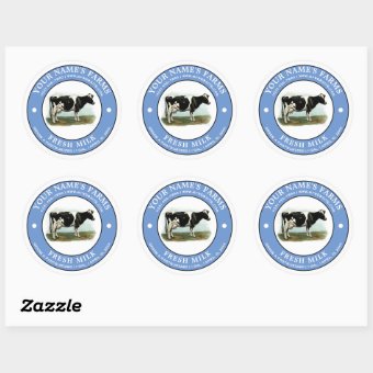 Fresh Milk Label Template | Zazzle