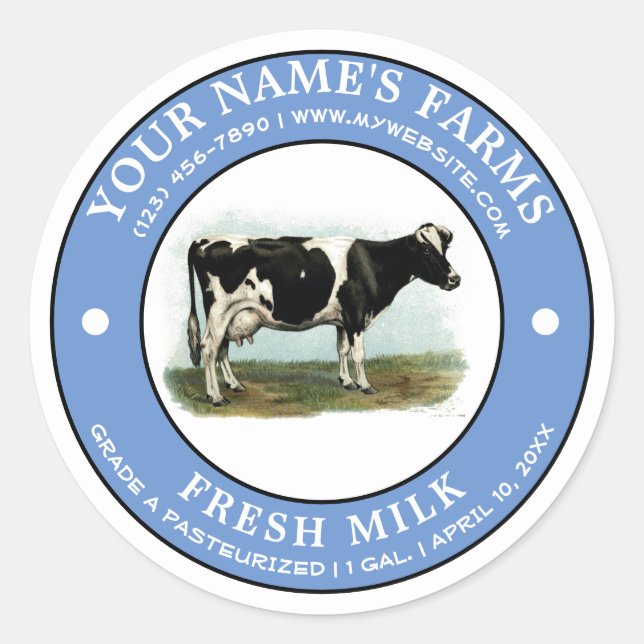 Fresh Milk Label Template (Front)