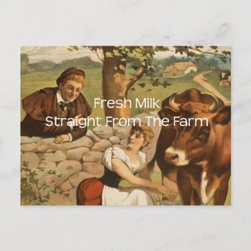 Fresh Milk Straight From the Farm Postcard