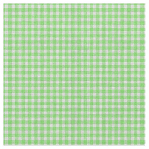 Fresh Minty Green Gingham Checkered Plaid Fabric