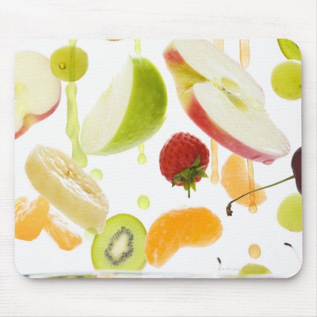 Fresh mixed fruit with apple & orange juice mouse pad (Front)