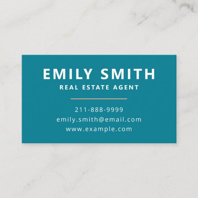 Fresh & Modern Real Estate Agent Realtor QR code Business Card (Front)