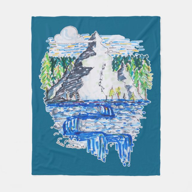 Fresh Mountain Fleece Blanket (Front)