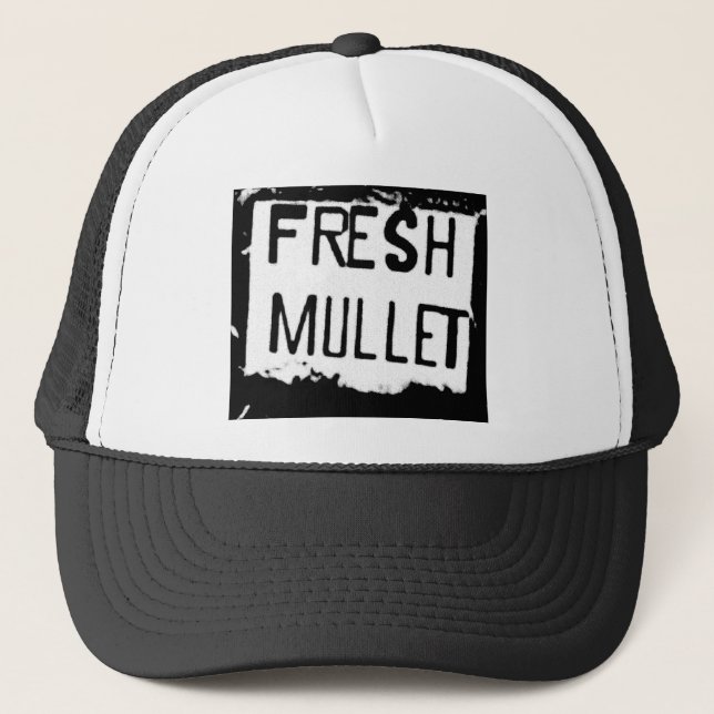 FRESH MULLET Logo Trucker Hat (Front)