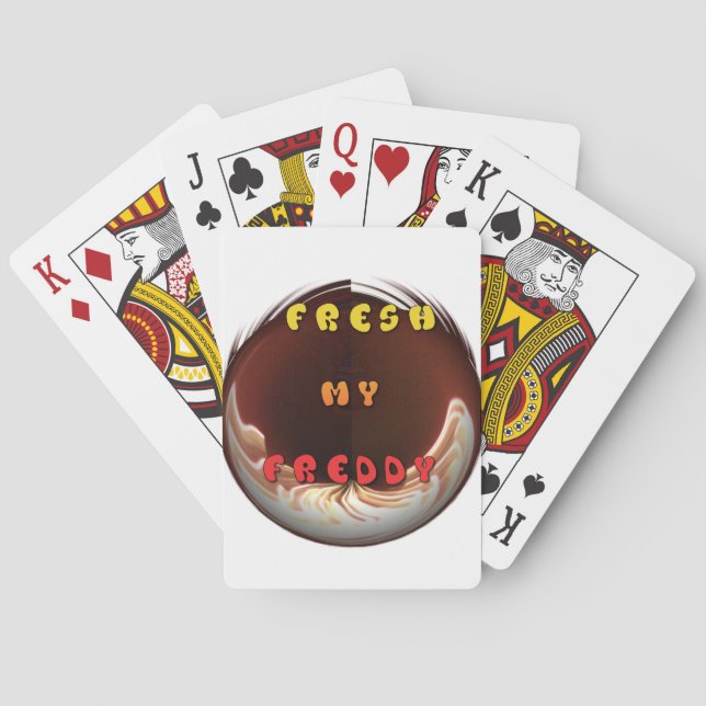 Fresh My Freddy Art Print Poker Cards (Back)